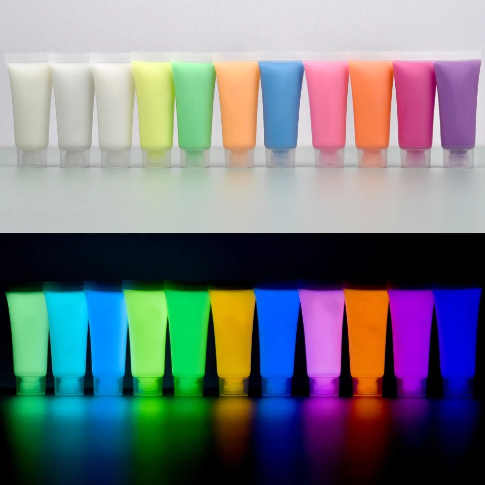 15g Light Fluorescent Luminous Paint Epoxy Resin Pigment Glow In Dark Acrylic Paints For DIY Party Makeup Decoration Supplies