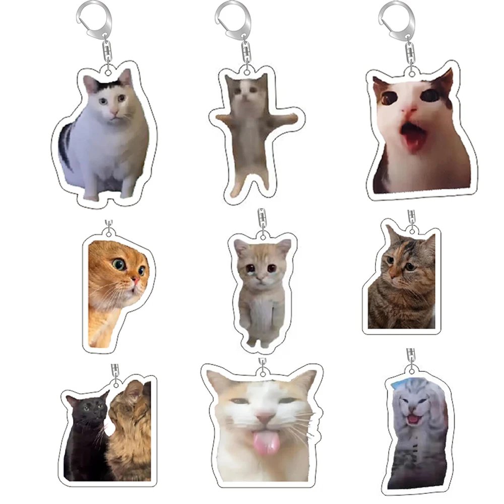 Funny Cat Memes Series Keychain Student Gift Bag Lanyard Women's Bag Pendant Keychain Cute Things Cheap Gift For Best Friends Funny Cat Memes Series Keychain Student Gift Bag Lanyard Women's Bag Pendant Keychain Cute Things Cheap Gift For Best Friends