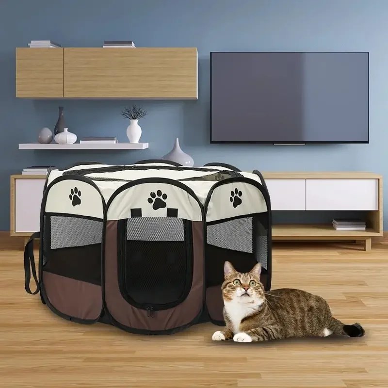 Portable Foldable Pet Tent Kennel Octagonal Fence Puppy Shelter Easy To Use Outdoor Easy Operation Large Dog Cages Cat Fences Portable Foldable Pet Tent Kennel Octagonal Fence Puppy Shelter Easy To Use Outdoor Easy Operation Large Dog Cages Cat Fences