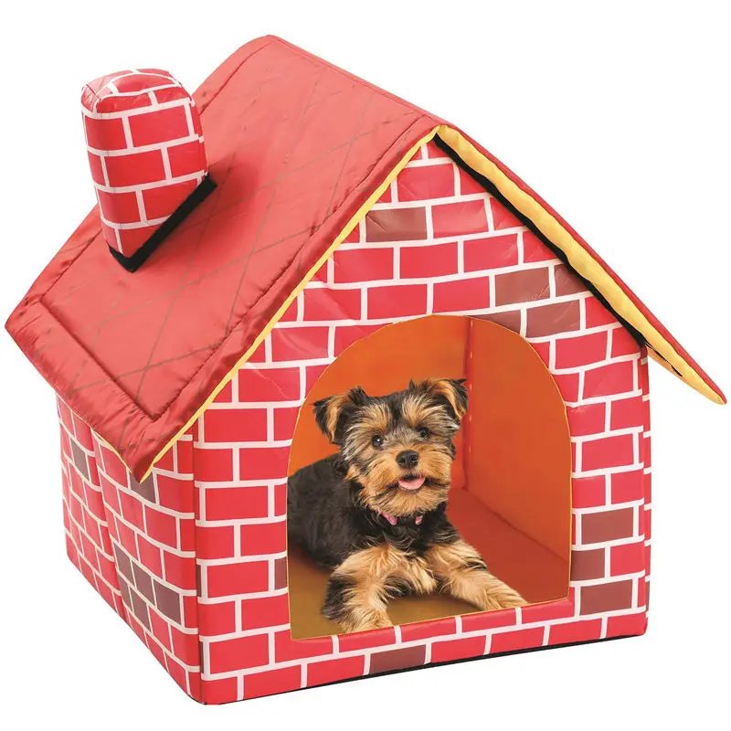 Cat Puppy Home Portable Red Brick Pet Dog House Warm and Cozy Cat Bed Dog Kennel House for Pets Animals Removable Travel House Cat Puppy Home Portable Red Brick Pet Dog House Warm and Cozy Cat Bed Dog Kennel House for Pets Animals Removable Travel House