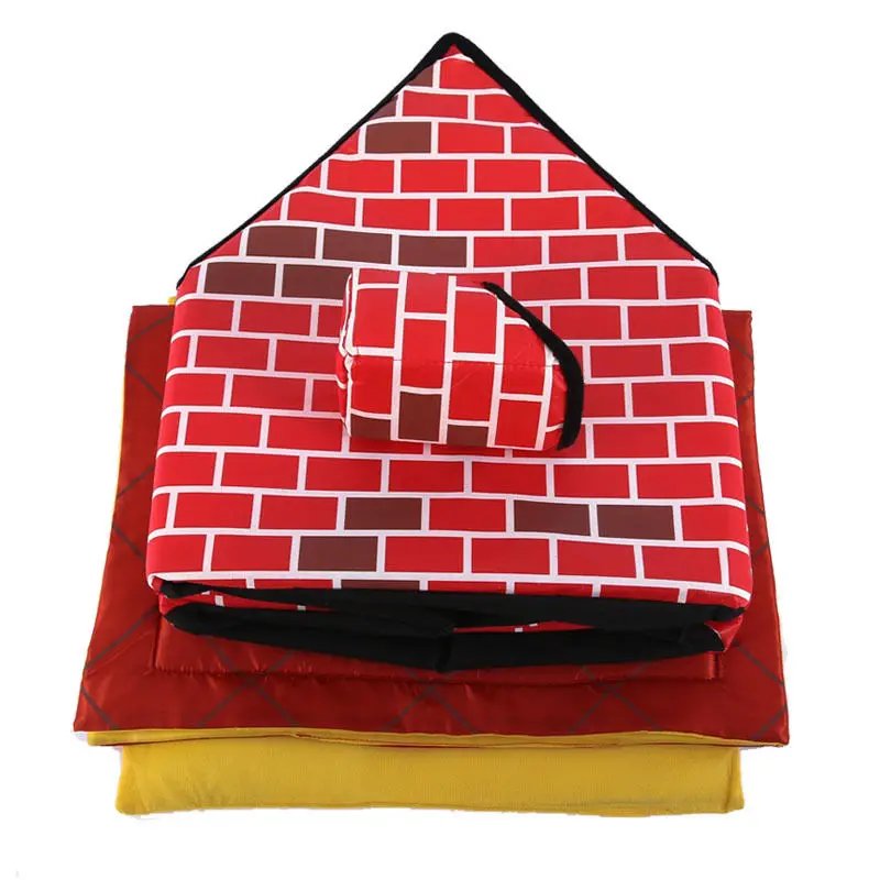 Cat Puppy Home Portable Red Brick Pet Dog House Warm and Cozy Cat Bed Dog Kennel House for Pets Animals Removable Travel House Cat Puppy Home Portable Red Brick Pet Dog House Warm and Cozy Cat Bed Dog Kennel House for Pets Animals Removable Travel House