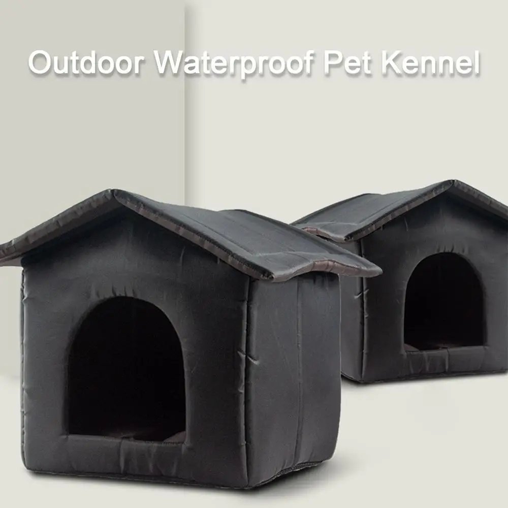 Feral Cat Shelter Outside Waterproof Insulated Feral Houses Oxford Cloth Cats Dogs Tent For Outdoor Puppy Shelter