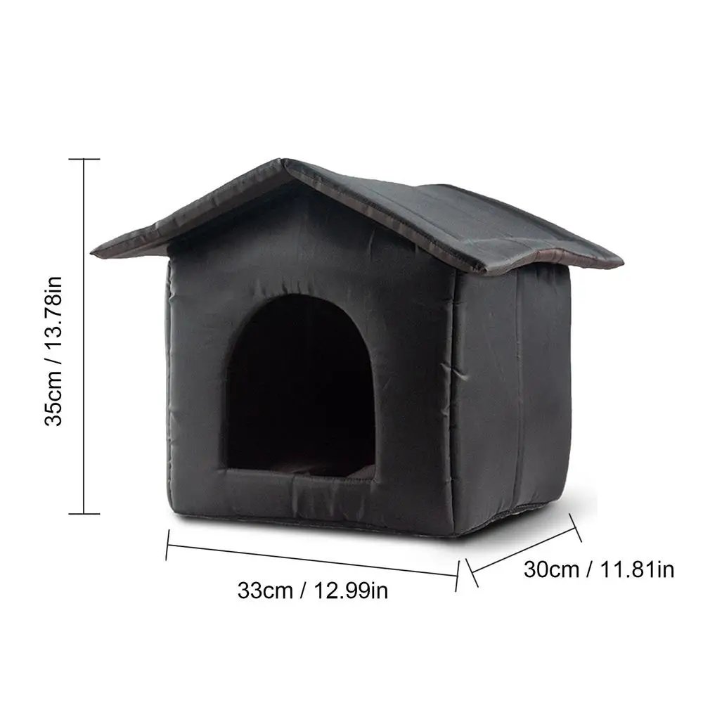 Feral Cat Shelter Outside Waterproof Insulated Feral Houses Oxford Cloth Cats Dogs Tent For Outdoor Puppy Shelter