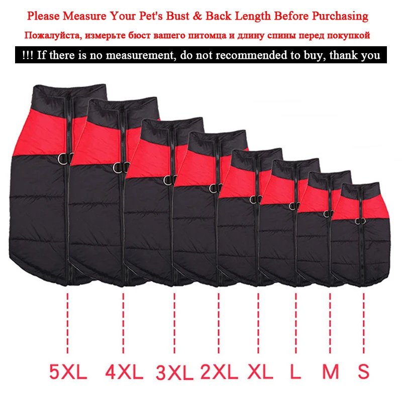 Padded Winter Warm Dog Clothes Waterproof Pet Vest Zipper Jacket For Small Medium Large Dogs Pug Chihuahua French Bulldog Coat Padded Winter Warm Dog Clothes Waterproof Pet Vest Zipper Jacket For Small Medium Large Dogs Pug Chihuahua French Bulldog Coat