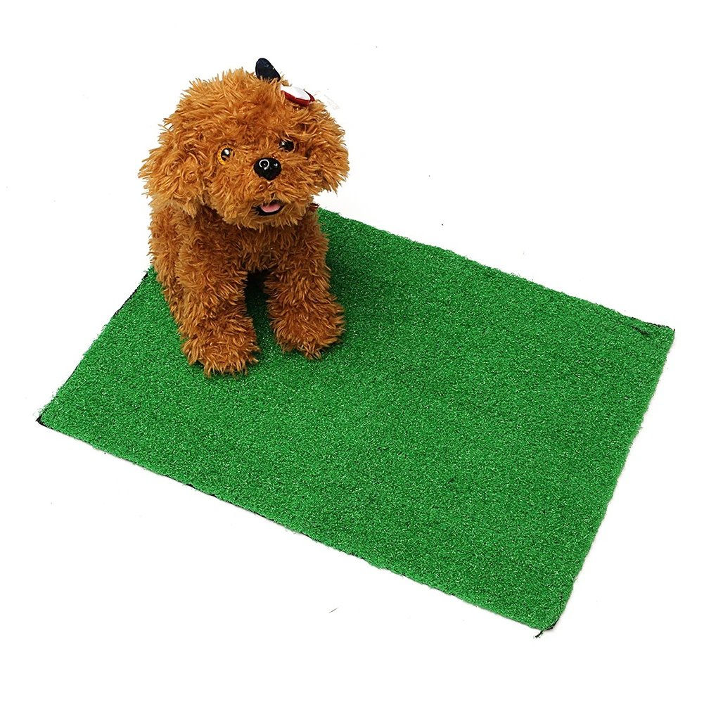 Pet Dog Puppy Cat Artificial Grass Toilet Mat Indoor Potty Trainer Grass Turf Pad Home Garden Pet Supplies Dog Accessories