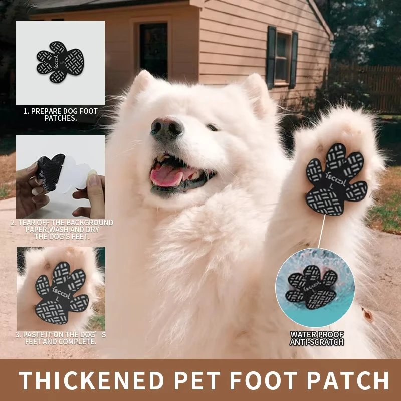 4-Pack Dog Anti Slip Paw Grips Traction Pads Dog Paw Protection Stickers with Stronger Adhesive for Hard Floor or Injuries