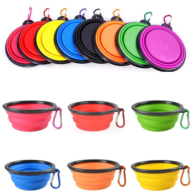 Folding Portable Silicone Dog Feeder Bowl 2 In 1 Pet Dispenser Outdoor Travel Dog Cat with Carabiner Bottle Food Water Container Folding Portable Silicone Dog Feeder Bowl 2 In 1 Pet Dispenser Outdoor Travel Dog Cat with Carabiner Bottle Food Water Container