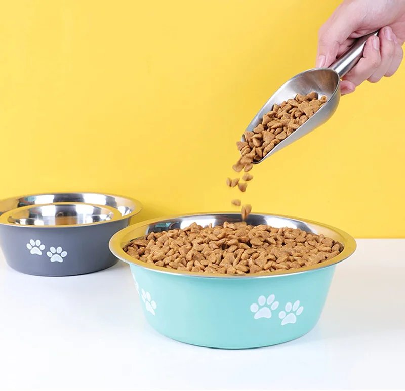 Non-slip Dog Bowls For Small Medium Large Dog Feeder Bowls And Drinkers Stainless Steel Pet Feeders Pets Dogs Accessories