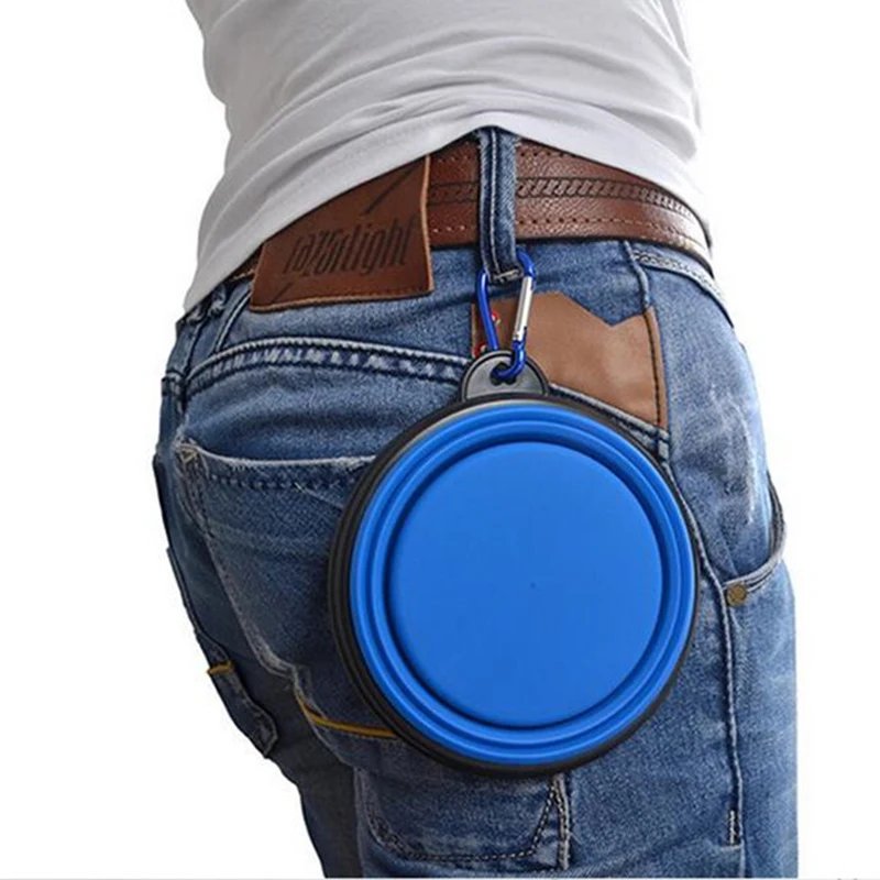 1000ML Silicone Dog Feeder Bowl With Carabiner Folding Cat Bowl Travel Dog Feeding Supplies Food Water Container Pet Accessories 1000ML Silicone Dog Feeder Bowl With Carabiner Folding Cat Bowl Travel Dog Feeding Supplies Food Water Container Pet Accessories