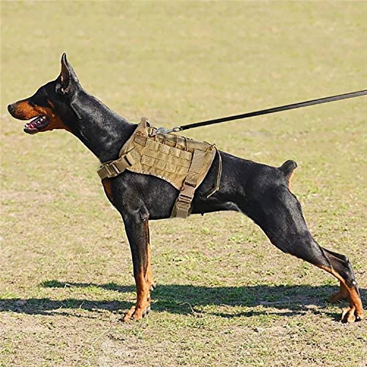 Tactical Dog Harness Military Training K9 Padded Quick Release Vest Pet Training Dog Harness For Set Small Medium Large Dogs