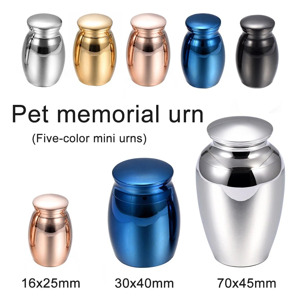 Mini Pet Memorials Urn Aluminum alloy Cremation Ashes Jar Keepsake Memorial Cat Dog Bird Urn-Wholesale direct sales Mini Pet Memorials Urn Aluminum alloy Cremation Ashes Jar Keepsake Memorial Cat Dog Bird Urn-Wholesale direct sales