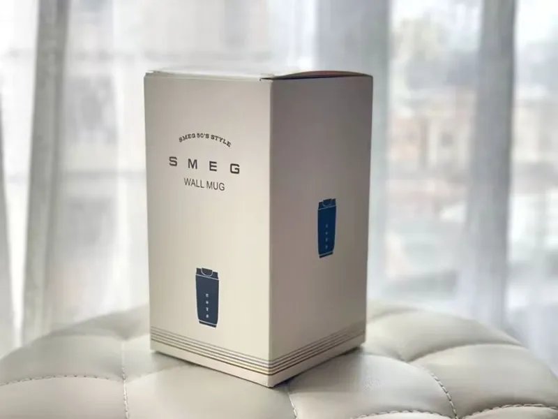 SMEG 240ML Milk White Beverage Cup Travel Portable Drinking Cup Stainless Steel Vacuum Leak proof  Coffee Thermos