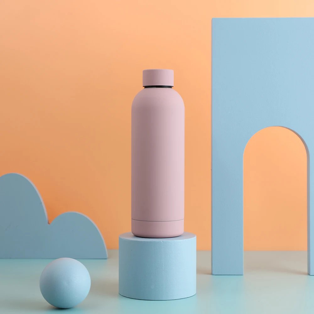 500ML Stainless Steel Thermos Bottle Sports Water Bottle Cold and Hot Thermal Mug Portable Insulated Cup Gym Water Kettle