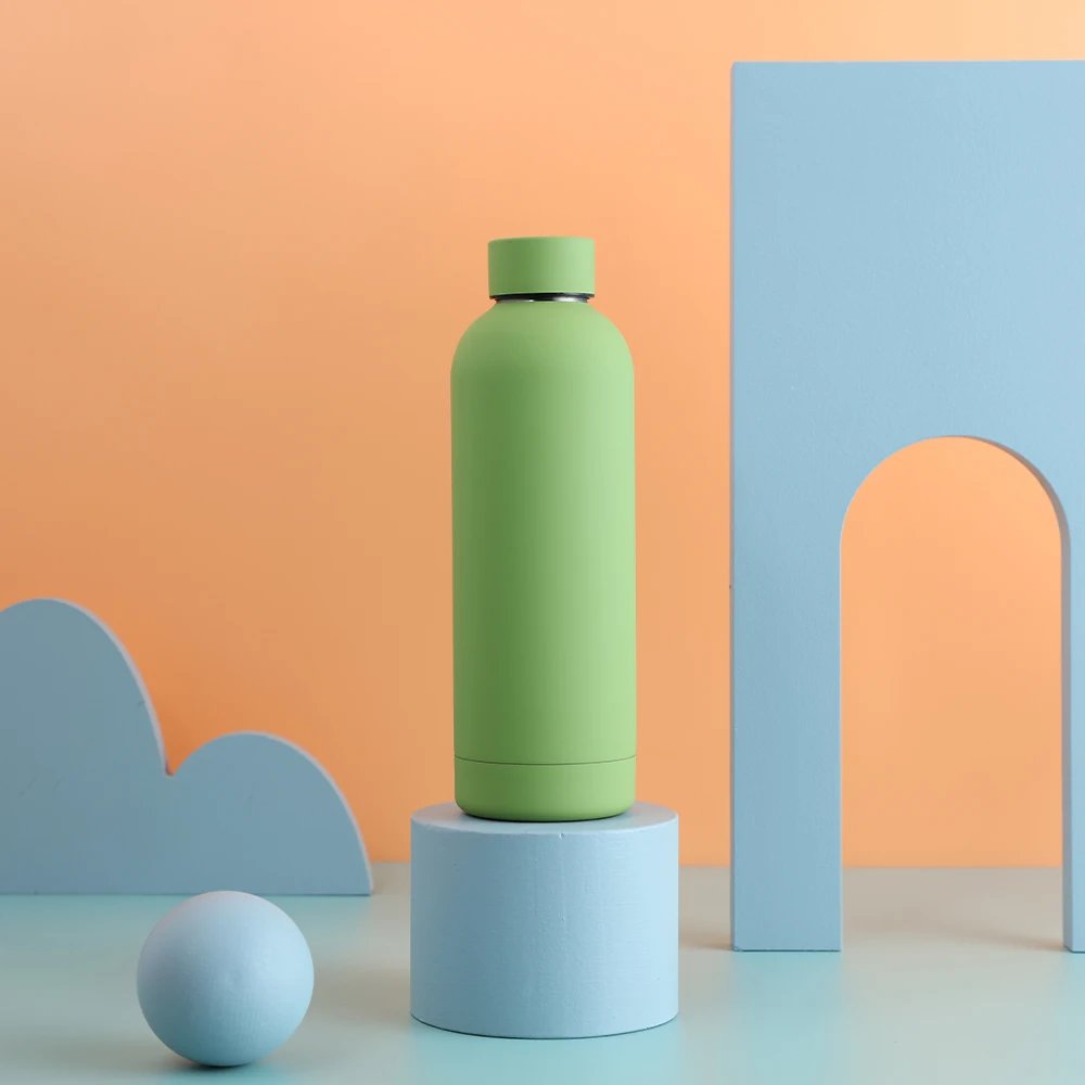 500ML Stainless Steel Thermos Bottle Sports Water Bottle Cold and Hot Thermal Mug Portable Insulated Cup Gym Water Kettle