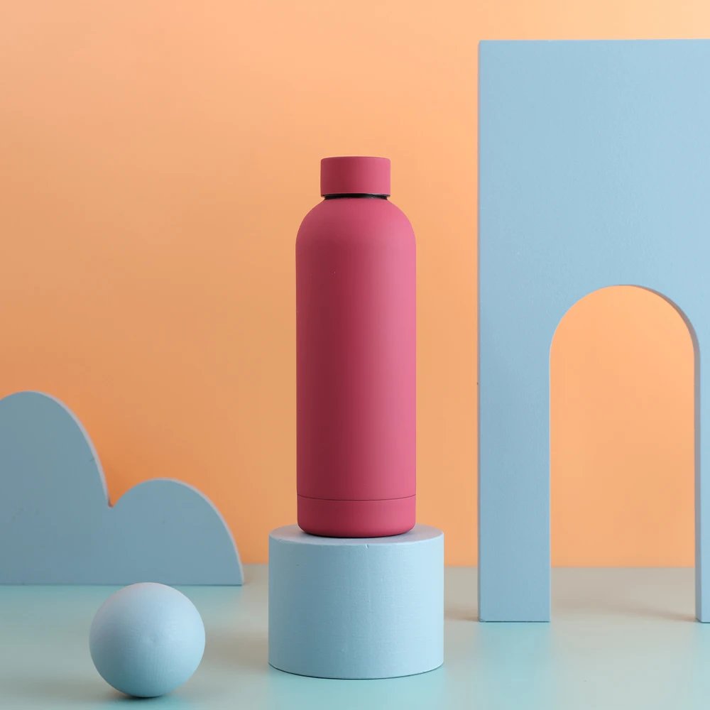 500ML Stainless Steel Thermos Bottle Sports Water Bottle Cold and Hot Thermal Mug Portable Insulated Cup Gym Water Kettle