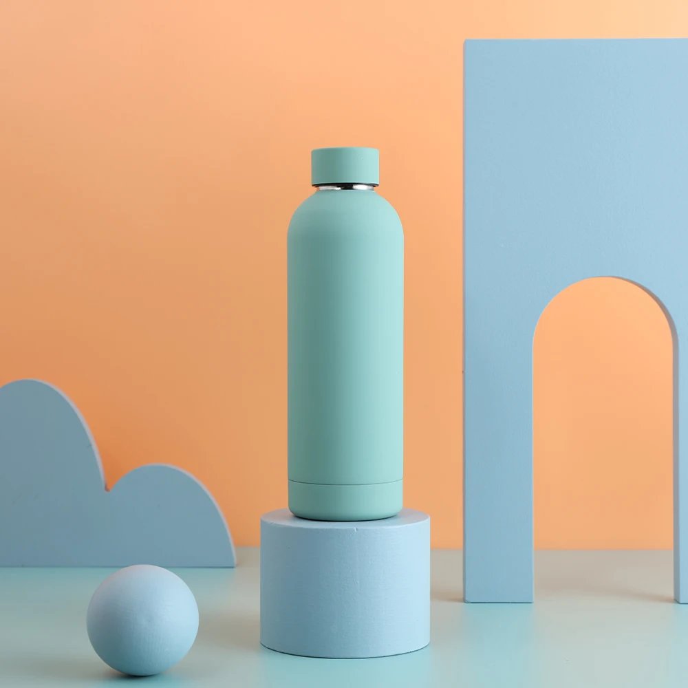 500ML Stainless Steel Thermos Bottle Sports Water Bottle Cold and Hot Thermal Mug Portable Insulated Cup Gym Water Kettle