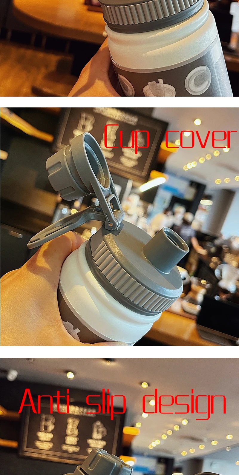 530ML/750ML Thermos Water Bottle Large capacity Stainless Steel Vacuum Flask Mug Portable Outdoor Thermal Mug Sports Drinks Cup