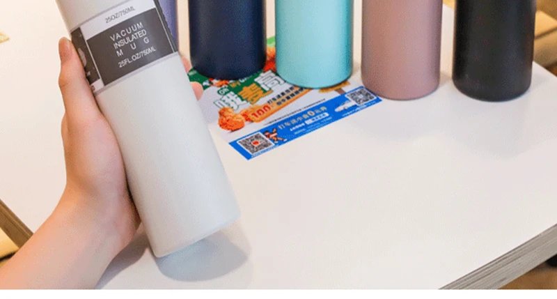 530ML/750ML Thermos Water Bottle Large capacity Stainless Steel Vacuum Flask Mug Portable Outdoor Thermal Mug Sports Drinks Cup