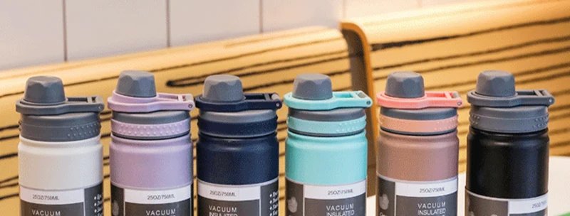 530ML/750ML Thermos Water Bottle Large capacity Stainless Steel Vacuum Flask Mug Portable Outdoor Thermal Mug Sports Drinks Cup