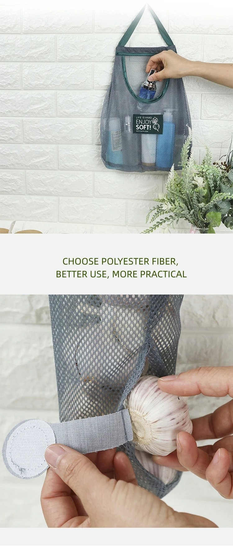 Mesh Bag Storage Baskets Reusable Grocery Net Plastic Bags For Food Fruit Vegetables Kitchen Organizer Accessories Item