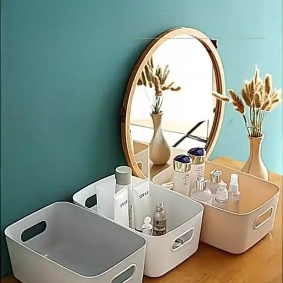 Storage box desktop cosmetics storage miscellaneous items sorting box storage basket plastic snacks household kitchen storage