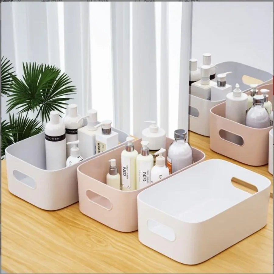 Storage box desktop cosmetics storage miscellaneous items sorting box storage basket plastic snacks household kitchen storage
