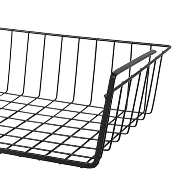 Multi Functional Perforated Kitchen Bathroom Storage Hanging Basket Storage Rack Iron Bottom Hanging Basket Hanging Wire Basket