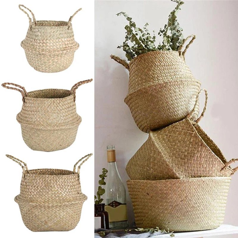 Zerolife Seaweed Wicker Basket Rattan Hanging Flower Pot Dirty Clothes Basket Storage Basket Cesta Mimbre Basket Picnic Basket Zerolife Seaweed Wicker Basket Rattan Hanging Flower Pot Dirty Clothes Basket Storage Basket Cesta Mimbre Basket Picnic Basket