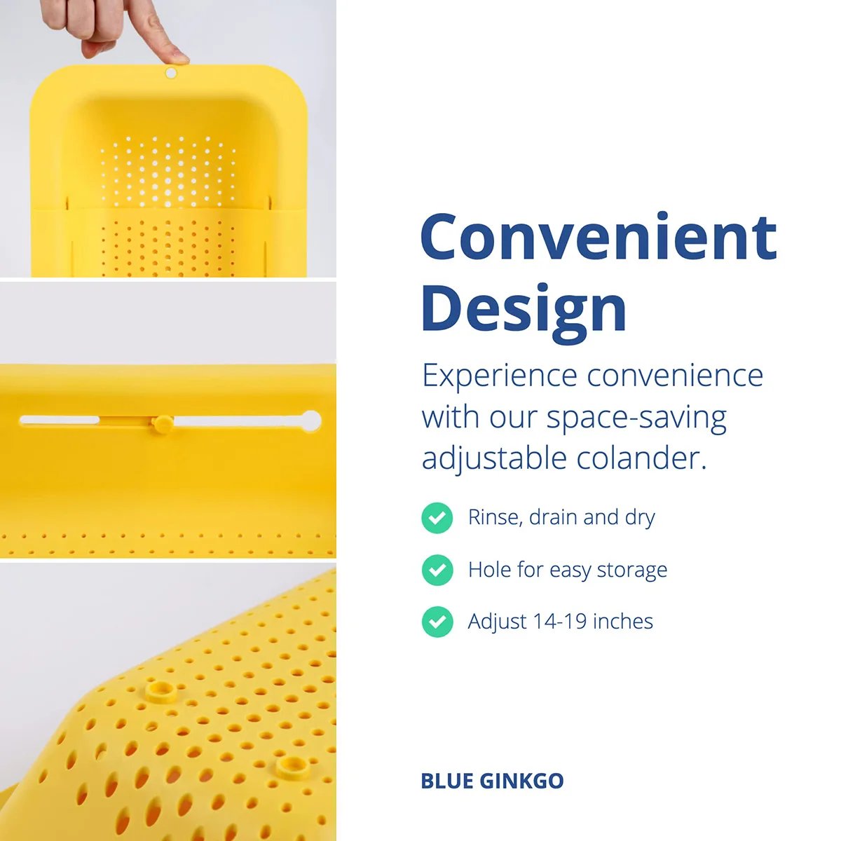 Over-the-sink Drain Basket For Washing Vegetables Fruits Cooking Pasta Draining And Drying Dishes Expandable Home Kitchen