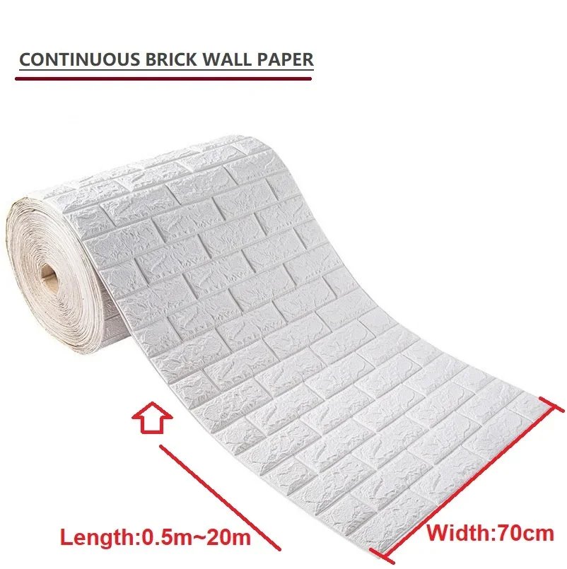 70cmx1/5/10m 3D Wallpaper Decoration Self-adhesive Antique Foam Brick Wallpaper Living Room Bedroom Waterproof 3d Wall Sticker 70cmx1/5/10m 3D Wallpaper Decoration Self-adhesive Antique Foam Brick Wallpaper Living Room Bedroom Waterproof 3d Wall Sticker