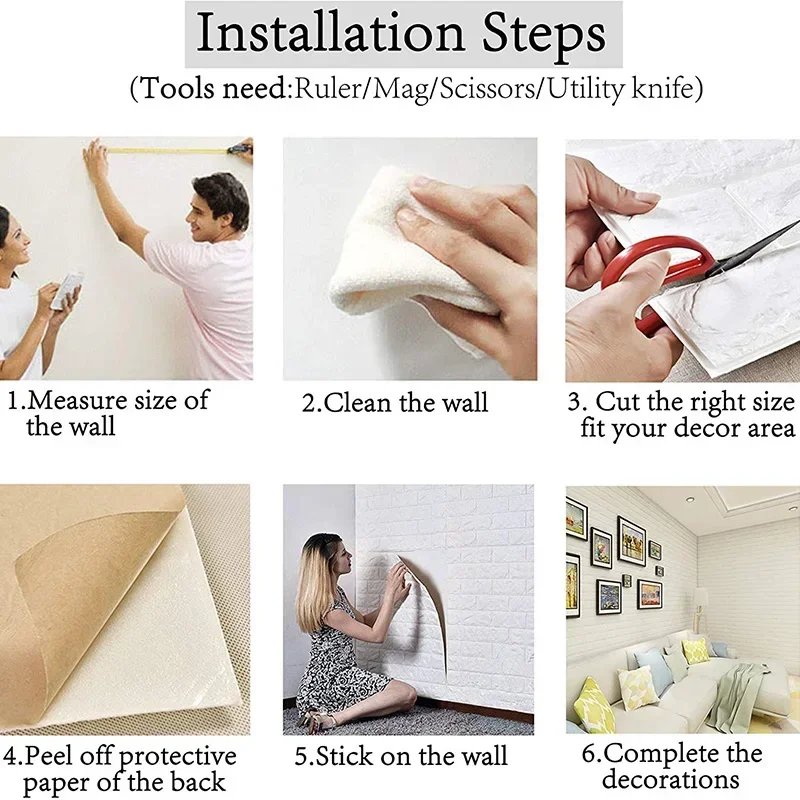 70cmx1/5/10m 3D Wallpaper Decoration Self-adhesive Antique Foam Brick Wallpaper Living Room Bedroom Waterproof 3d Wall Sticker 70cmx1/5/10m 3D Wallpaper Decoration Self-adhesive Antique Foam Brick Wallpaper Living Room Bedroom Waterproof 3d Wall Sticker