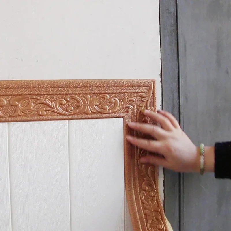10m/roll 3D wall trim line skirting border self adhesive waterproof baseboard wallpaper wall sticker for room home decoration 10m/roll 3D wall trim line skirting border self adhesive waterproof baseboard wallpaper wall sticker for room home decoration