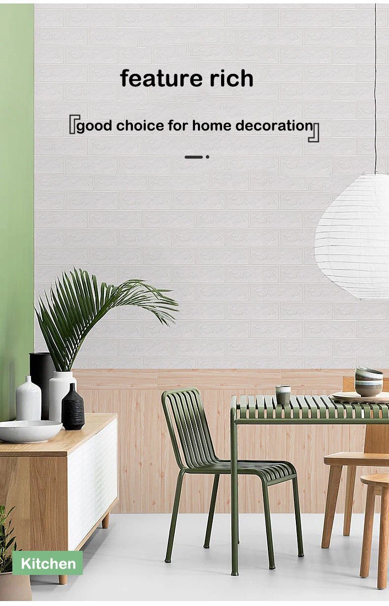 1-10Pcs 77cm*70cm 3D Wall Sticker Imitation Brick Bedroom Home Decor Waterproof Self-adhesive DIY Wallpaper for Living Room