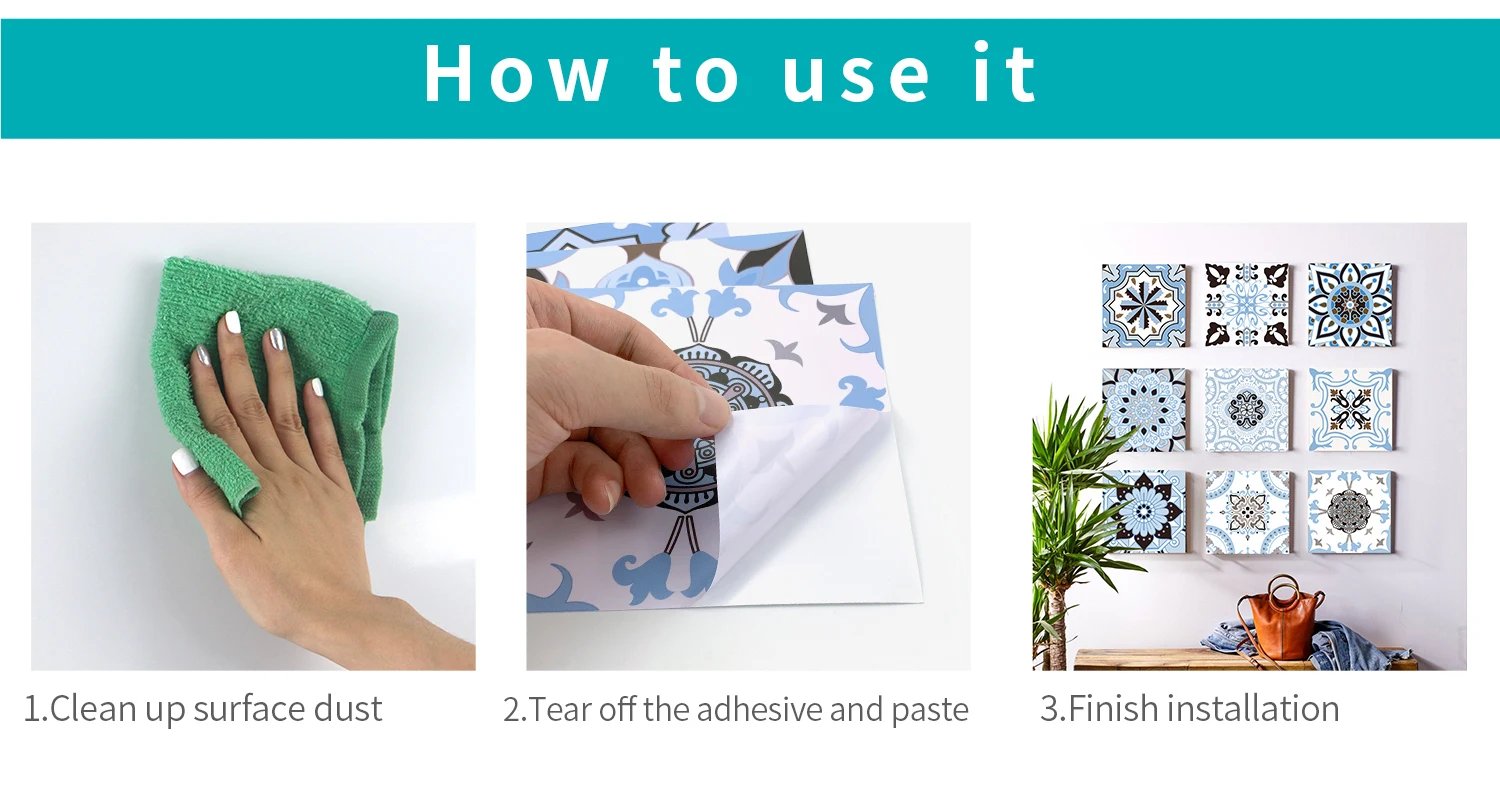 24pcs/set Light Color Tiles Sticker Wall Stickers Kitchen Bathroom Home Renovation Wallpaper Waterproof Self-adhesive Wall Decal