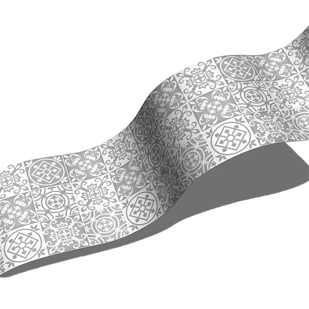 Bathroom Waist Line Wall Stickers Waterproof Peel & Stick Art Mural Backsplash Kitchen Office Skirting Line Decorative Wallpaper