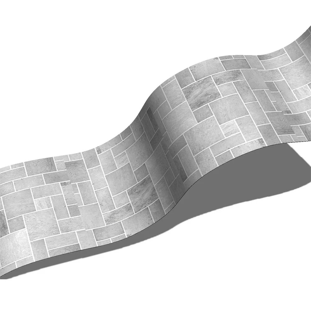 Bathroom Waist Line Wall Stickers Waterproof Peel & Stick Art Mural Backsplash Kitchen Office Skirting Line Decorative Wallpaper