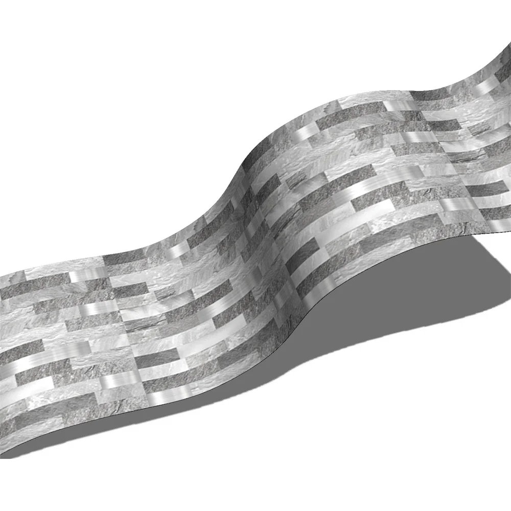 Bathroom Waist Line Wall Stickers Waterproof Peel & Stick Art Mural Backsplash Kitchen Office Skirting Line Decorative Wallpaper