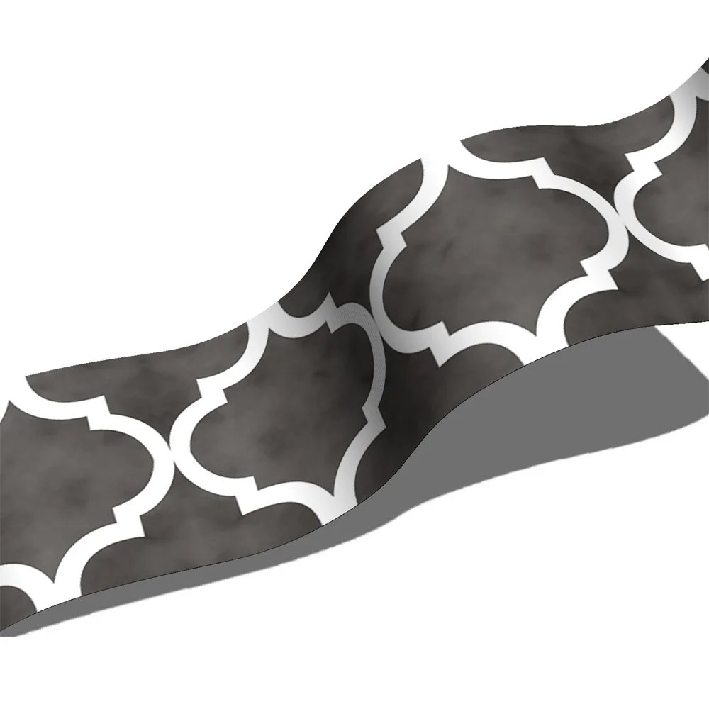 Bathroom Waist Line Wall Stickers Waterproof Peel & Stick Art Mural Backsplash Kitchen Office Skirting Line Decorative Wallpaper