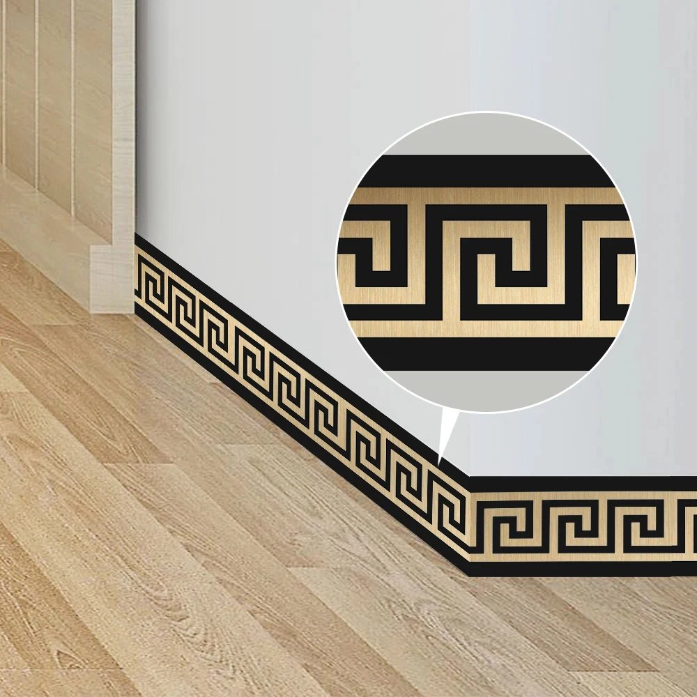 10*200cm Original Design Geometric Pattern Diy Self -Adhesive Waterproof PVC Wall Border Stickers for Home Decors 10*200cm Original Design Geometric Pattern Diy Self -Adhesive Waterproof PVC Wall Border Stickers for Home Decors