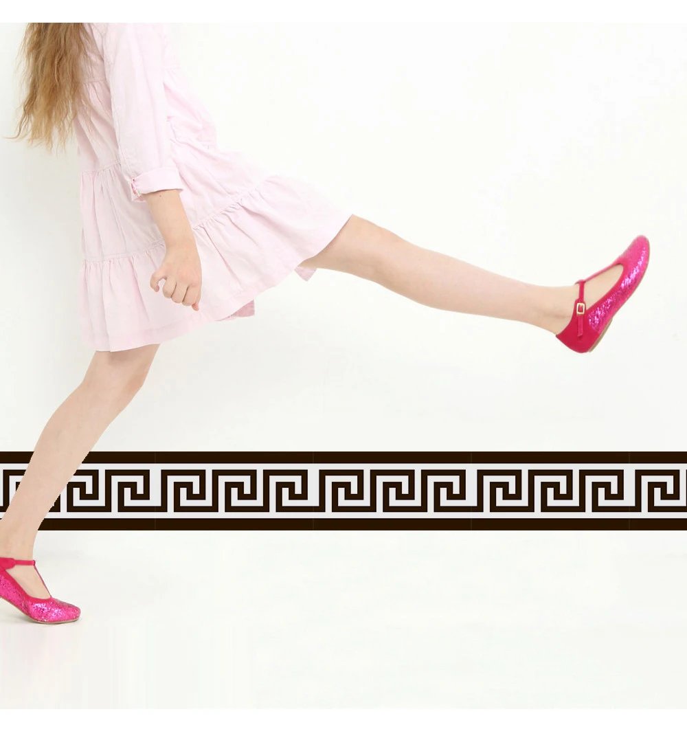 10*200cm Original Design Geometric Pattern Diy Self -Adhesive  Waterproof PVC Wall Border Stickers for Home Decors