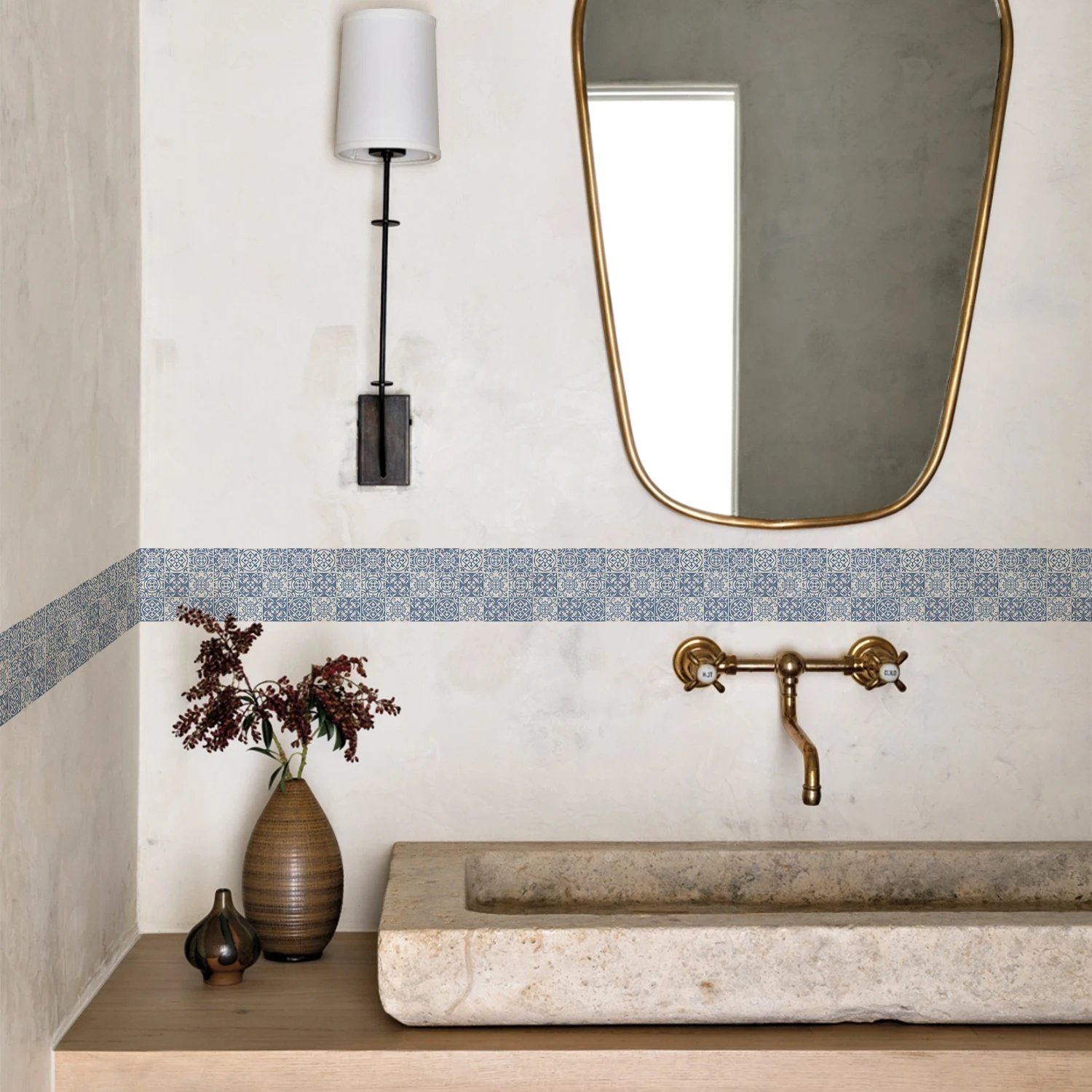 41 Styles Baseboard Stickers Waterproof Peel & Stick Waistline Wall Sticker Floor Border Sticker For Kitchen Bathroom 10x200cm