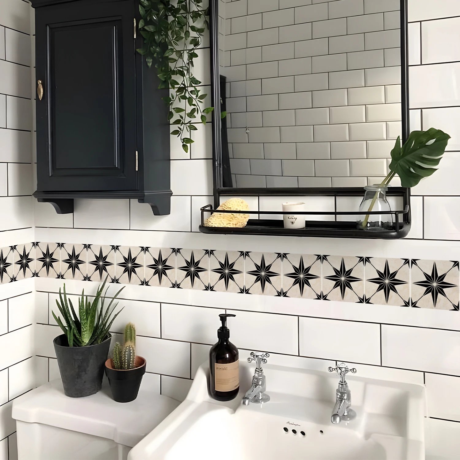 41 Styles Baseboard Stickers Waterproof Peel & Stick Waistline Wall Sticker Floor Border Sticker For Kitchen Bathroom 10x200cm