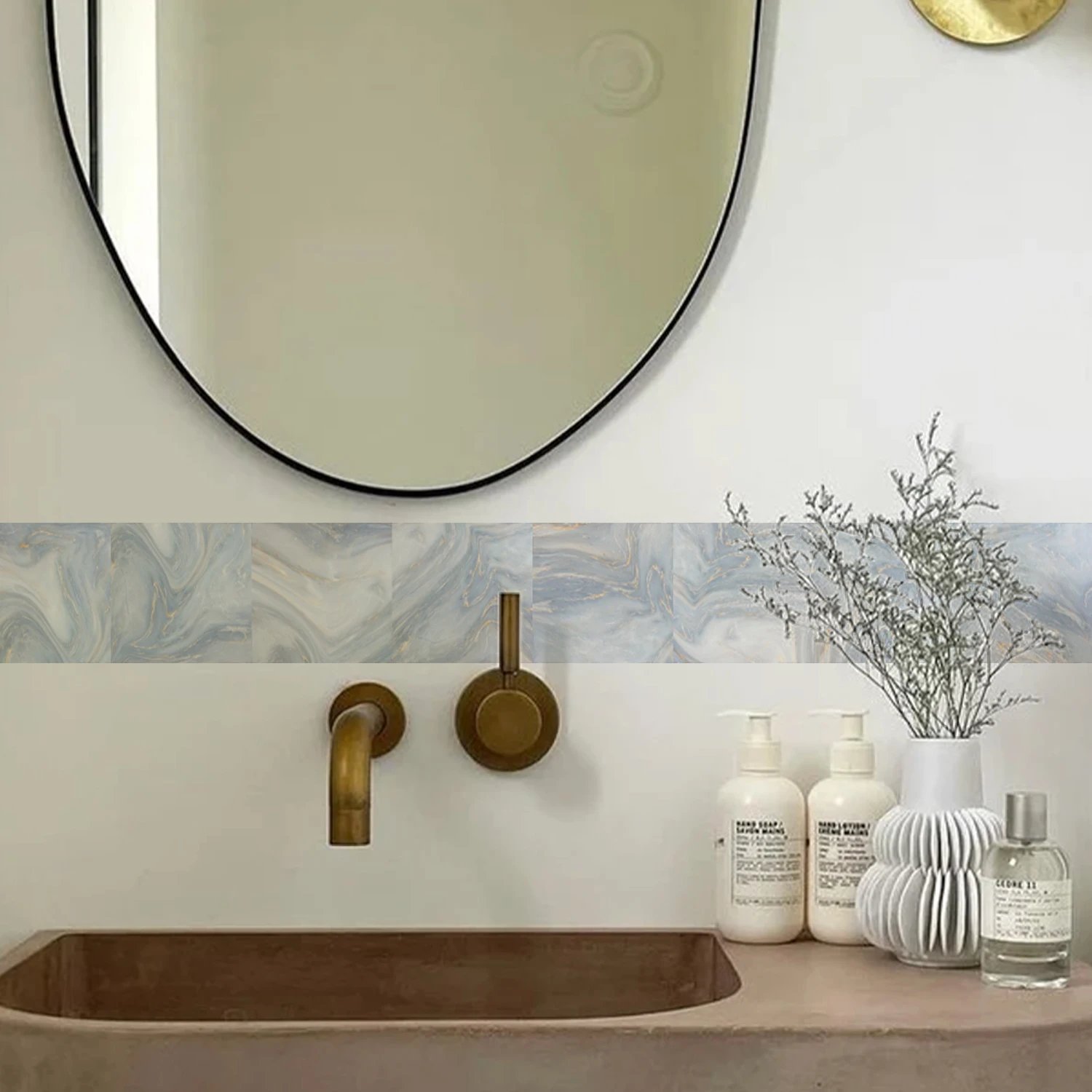 41 Styles Baseboard Stickers Waterproof Peel & Stick Waistline Wall Sticker Floor Border Sticker For Kitchen Bathroom 10x200cm