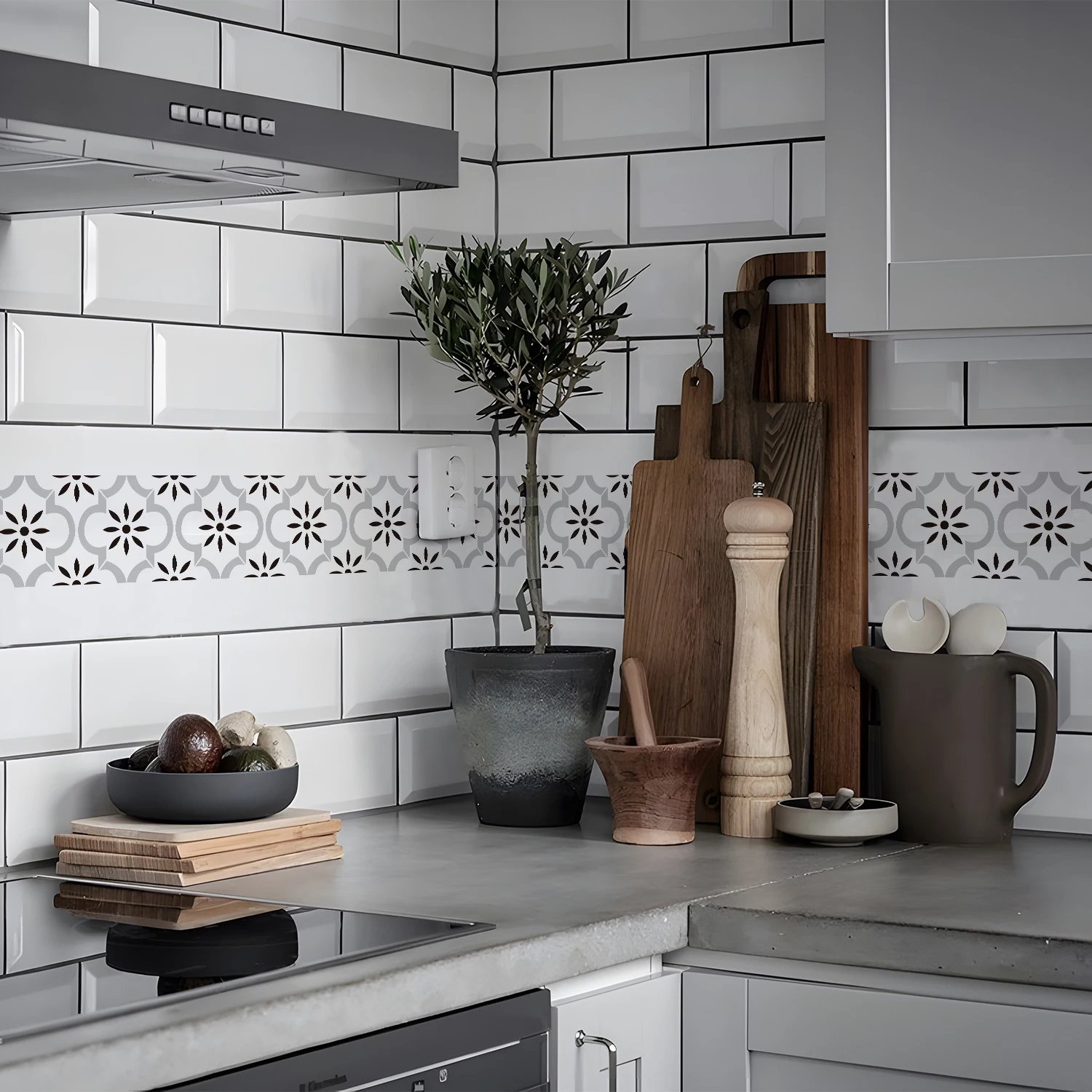 41 Styles Baseboard Stickers Waterproof Peel & Stick Waistline Wall Sticker Floor Border Sticker For Kitchen Bathroom 10x200cm