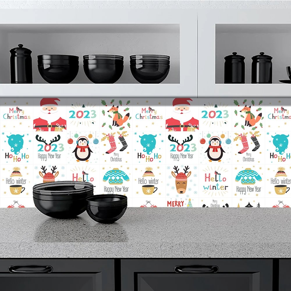 16pcs/Set Matte Waterpoof Tile Wall Sticker Home Decoration Peel & Stick Wallpaper Kitchen Bathroom Wardrobe Floor PVC Art Mural