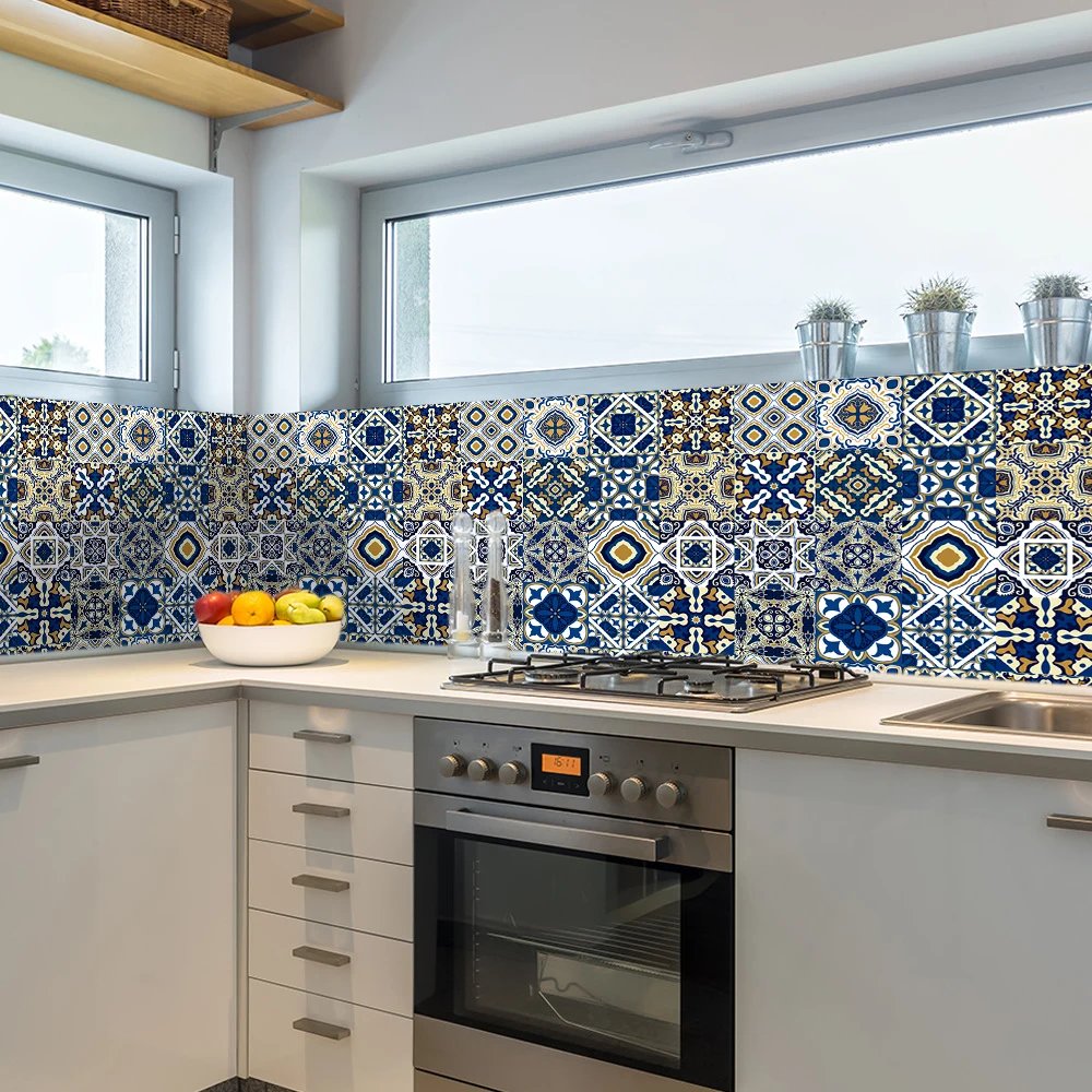 16pcs/Set Matte Waterpoof Tile Wall Sticker Home Decoration Peel & Stick Wallpaper Kitchen Bathroom Wardrobe Floor PVC Art Mural