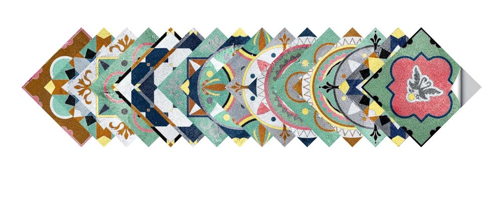 16pcs/Set Matte Waterpoof Tile Wall Sticker Home Decoration Peel & Stick Wallpaper Kitchen Bathroom Wardrobe Floor PVC Art Mural