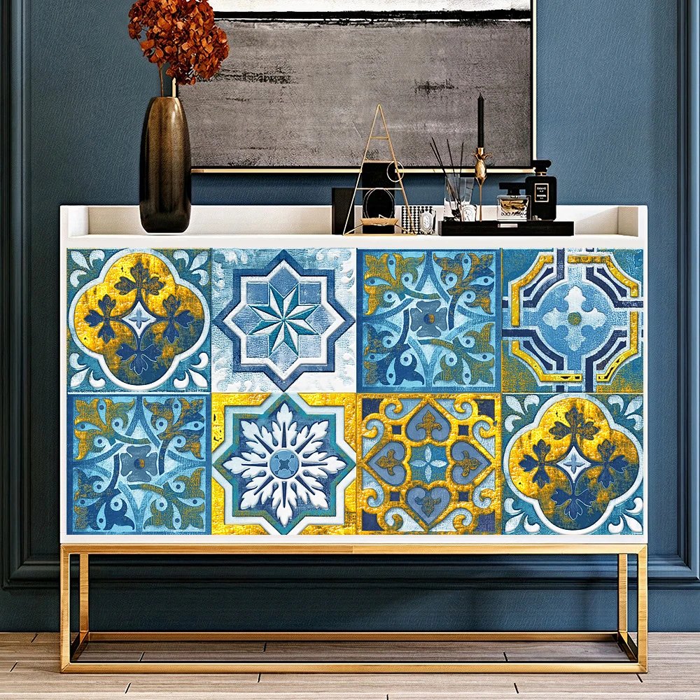 16pcs/Set Matte Waterpoof Tile Wall Sticker Home Decoration Peel & Stick Wallpaper Kitchen Bathroom Wardrobe Floor PVC Art Mural