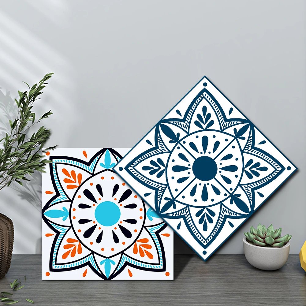 16pcs/Set Matte Waterpoof Tile Wall Sticker Home Decoration Peel & Stick Wallpaper Kitchen Bathroom Wardrobe Floor PVC Art Mural