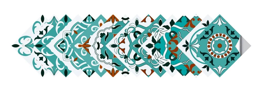 16pcs/Set Matte Waterpoof Tile Wall Sticker Home Decoration Peel & Stick Wallpaper Kitchen Bathroom Wardrobe Floor PVC Art Mural